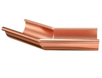 Водосток Aquasistem, система 125x90 - Угол желоба наружный медный 135°