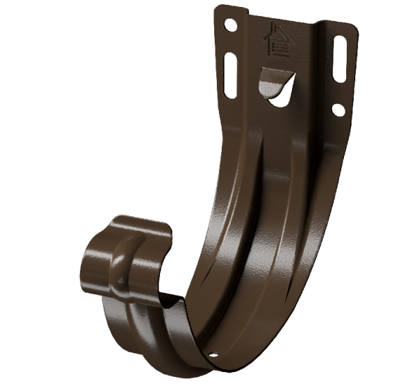 Карнизный кронштейн (штампованный) D125 Döcke STAL PREMIUM Каштан, (RAL 8017) купить в Пустошке