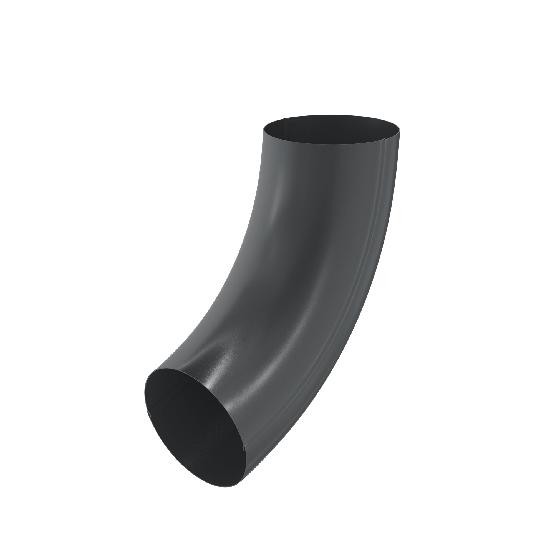 Водосток Aquasistem, система 125x90 - Колено трубы RAL 7024 Тёмно-серый купить в Пустошке