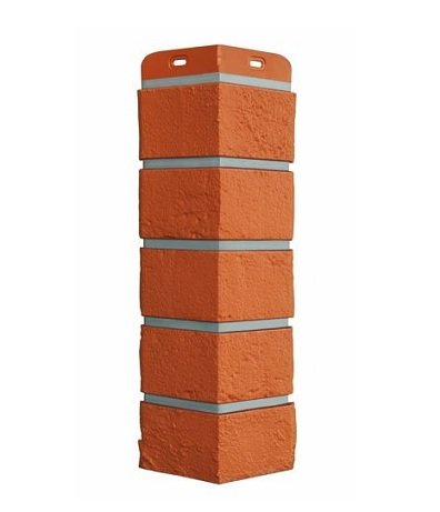 Угол Grand Line состаренный кирпич премиум Терракотовый (шов RAL 7006) купить в Пустошке