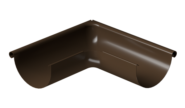 Угол внешний 90° D125 Döcke STAL PREMIUM Каштан, (RAL 8017) купить в Пустошке
