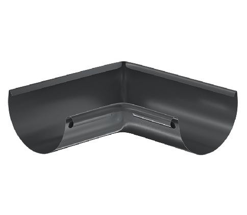 Водосток Aquasistem, система 125x90 - Угол желоба, внутренний 90° RAL 7024 Тёмно-серый купить в Пустошке