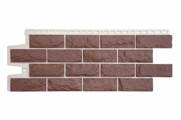 Фасадные панели Grand Line Колотый Камень Корица, Шов белый купить в Пустошке