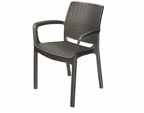 Стул с подлокотниками JERSEY Коричневый купить в Пустошке