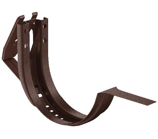 Водосток Aquasistem, Система 150/100 - Крюк крепления желоба короткий регулируемый RAL 8017 Коричневый matt купить в Пустошке