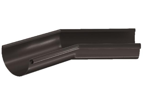 Водосток Aquasistem, система 125x90 - Угол желоба,внутренний 135° RR 32 Тёмно-Коричневый купить в Пустошке