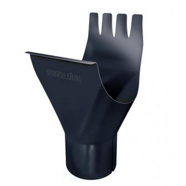 Водосток Grand Line 125x90 – Воронка желоба RAL 7024 купить в Пустошке