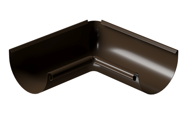 Угол внутренний 90° D125 Döcke STAL PREMIUM Каштан, (RAL 8017) купить в Пустошке