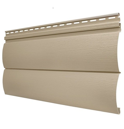 Виниловый сайдинг Tecos - Оцилиндрованный брус двойной (под бревно), Кофе с молоком купить в Пустошке