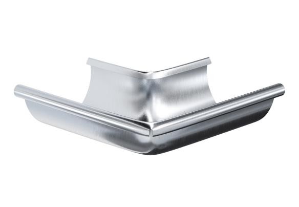 Водосток Aquasistem, Система 125x90 - Угол желоба наружный оцинковка 90° купить в Пустошке