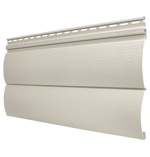 Виниловый сайдинг Tecos - Оцилиндрованный брус двойной (под бревно), Слоновая кость купить в Пустошке