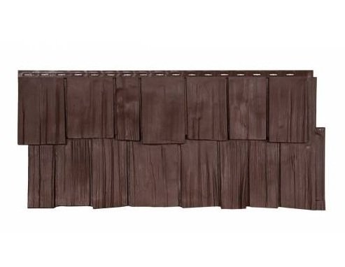 Фасадная панель T-Сайдинг-Щепа дуб ЭКО-1 Коричневый купить в Пустошке