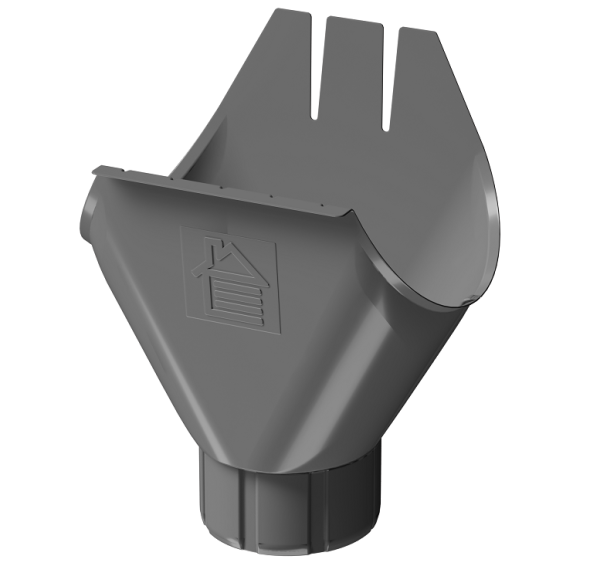 Воронка желоба D125 Döcke STAL PREMIUM Графит, (RAL 7024) купить в Пустошке