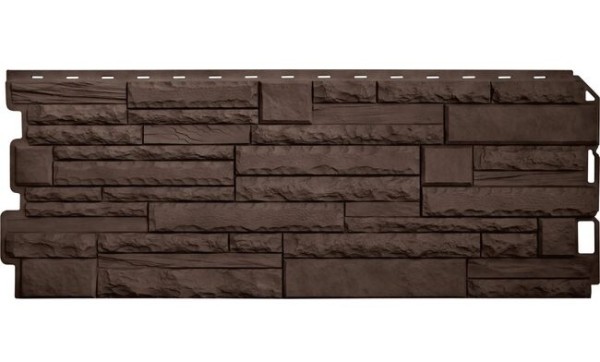 Фасадная панель Альта-Профиль Скалистый камень ЭКО Коричневый купить в Пустошке