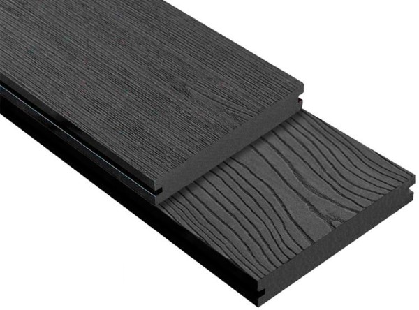 Террасная доска ДПК Outdoor 3D полнотелая STORM/OCEAN BLACK черная купить в Пустошке