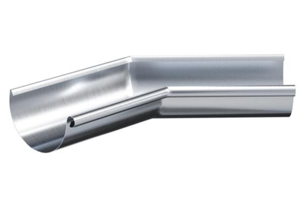 Водосток Aquasistem, Система 125x90 - Угол желоба внутренний  оцинковка 135° купить в Пустошке