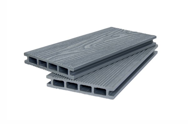 Террасная доска ДПК POLIVAN GROUP 3D+вельвет пустотелая двухсторонняя DENPASAR серый купить в Пустошке