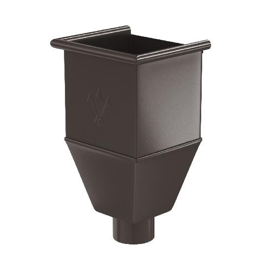 Водосток Aquasistem, система 150/100 - Воронка_водосборная удлиненая RR 32 Тёмно-Коричневый купить в Пустошке