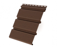 Софит со сплошной перфорацией, коричневый купить в Пустошке