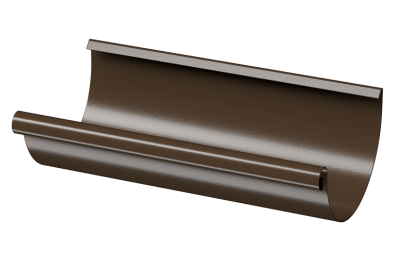 Желоб полукруглый D125 3 м Döcke STAL PREMIUM Каштан, (RAL 8017)