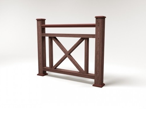 Ограждение из ДПК FG2 шоколад купить в Пустошке