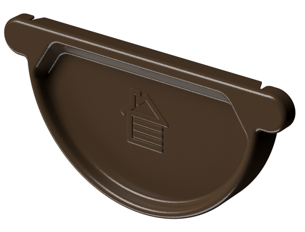 Заглушка желоба D125 Döcke STAL PREMIUM Каштан, (RAL 8017) купить в Пустошке