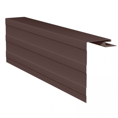 Приоконная планка (околооконный профиль) для сайдинга, коричневый