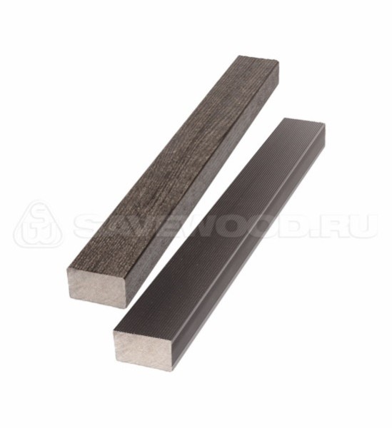 Брус лавочный ДПК полнотелый Savewood тёмно-коричневый купить в Пустошке