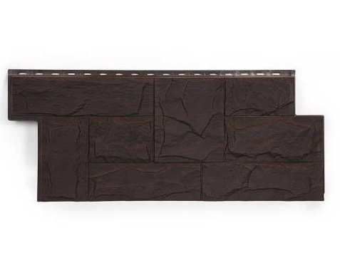 Фасадная панель T-Сайдинг-Гранит Леон ЭКО-2 Венге купить в Пустошке