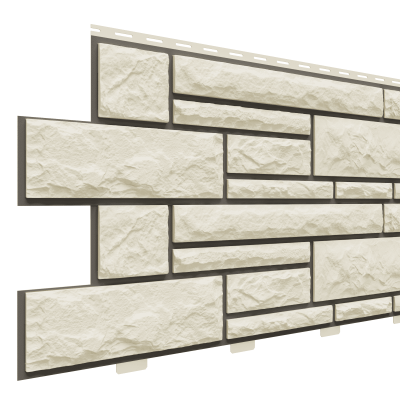 Фасадная панель Доломит, Брусчатка Доломит Слоновая кость (2м)