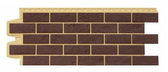 Фасадная панель Grand Line Состаренный кирпич Элит каштан, ШОВ песочный купить в Пустошке