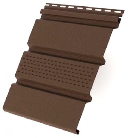 Софит с центральной перфорацией, коричневый купить в Пустошке