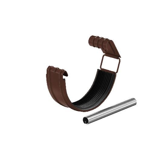 Водосток Aquasistem, система 125x90 - Соединитель желоба с резиновым уплотнителем RAL 8017 Коричневый купить в Пустошке