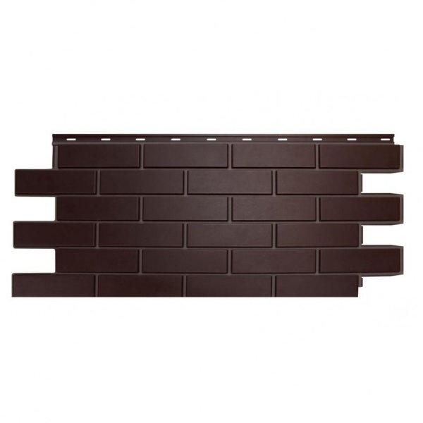 Фасадная панель Nordside, Гладкий Кирпич, Темно-коричневый купить в Пустошке