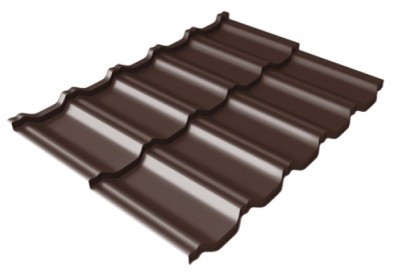 Металлочерепица модульная Квинта Uno Grand Line c 3D резом 0,5 Satin Мatt RAL 8017 шоколад