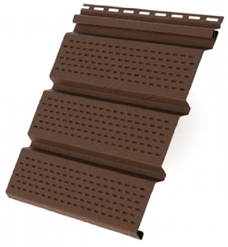 Софит полностью перфорированный, коричневый купить в Пустошке