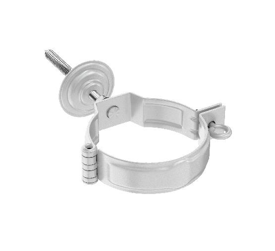 Водосток Aquasistem, система 150x100 - Комплект крепления трубы RR 20 Мраморно-белый купить в Пустошке