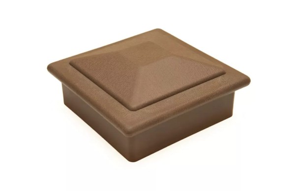 Крышка верхняя ПВХ для столба Deckart 125х125 Шоколад купить в Пустошке