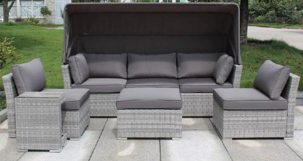 Диван-Трансформер AFINA плетеный из иск. ротанга AFM-320G Grey купить в Пустошке