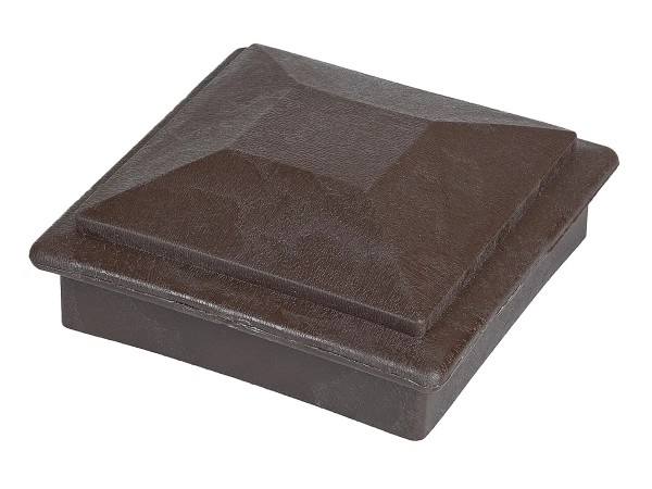 Крышка верхняя фигурная ПВХ для столба Deckart 100х100 Венге купить в Пустошке