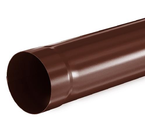 Водосток Aquasistem, система 125x90 - Труба водосточная 1.00м RAL 8017 Коричневый купить в Пустошке