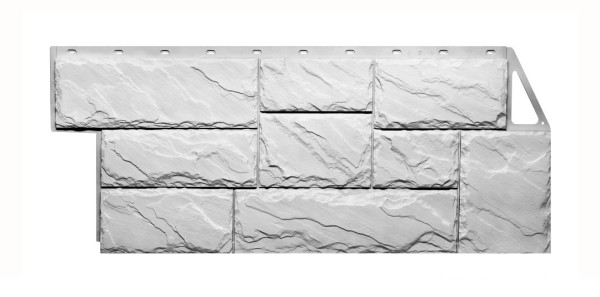 Фасайдинг Серия «Камень крупный»   Мелованный белый купить в Пустошке