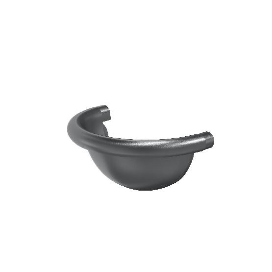 Водосток Aquasistem, Система 125/90 - Заглушка желоба универсальная полукруглая RR 23 Маренго matt купить в Пустошке