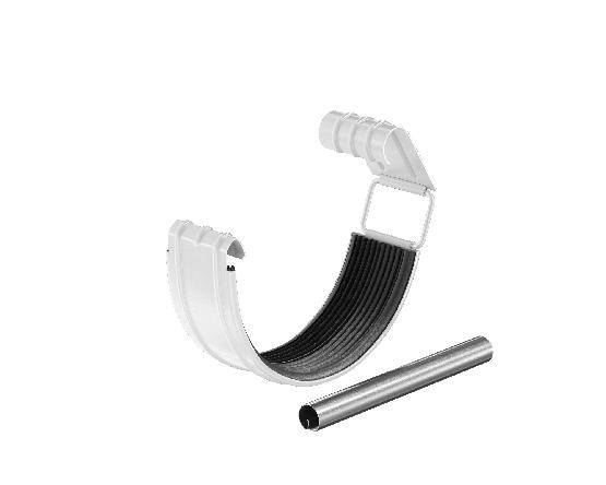 Водосток Aquasistem, система 150x100 - Соединитель желоба с резиновым уплотнителем RR 20 Мраморно-белый купить в Пустошке