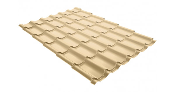 Металлочерепица классик 0,5 Satin RAL 1014 слоновая кость купить в Пустошке