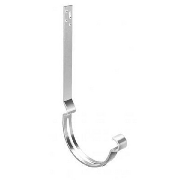 Водосток Grand Line 150x100 – Кронштейн длинный полоса RAL 9003 купить в Пустошке