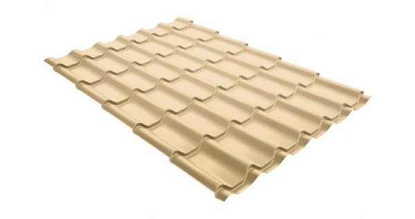 Металлочерепица классик 0,45 PE RAL 1014 слоновая кость купить в Пустошке