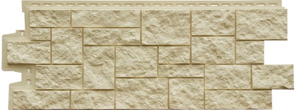 Фасадная панель Grand Line Дикий камень Стандарт бежевый купить в Пустошке