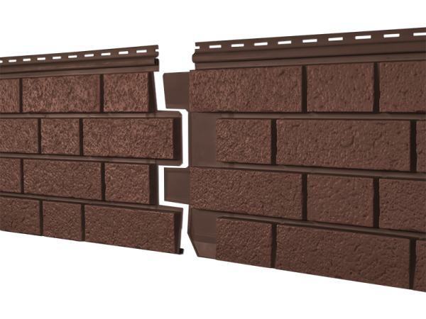 Фасадная панель Ю-пласт Стоун Хаус S-Lock Клинкер терракотовый купить в Пустошке