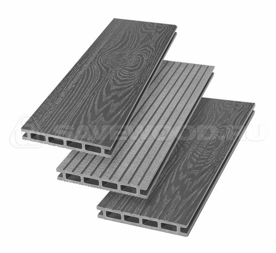 Террасная доска из ДПК SW Carpinus (T) — двухсторонняя графит купить в Пустошке